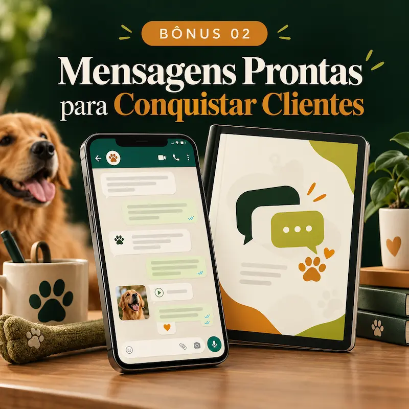 Mockup das Mensagens Prontas para Clientes